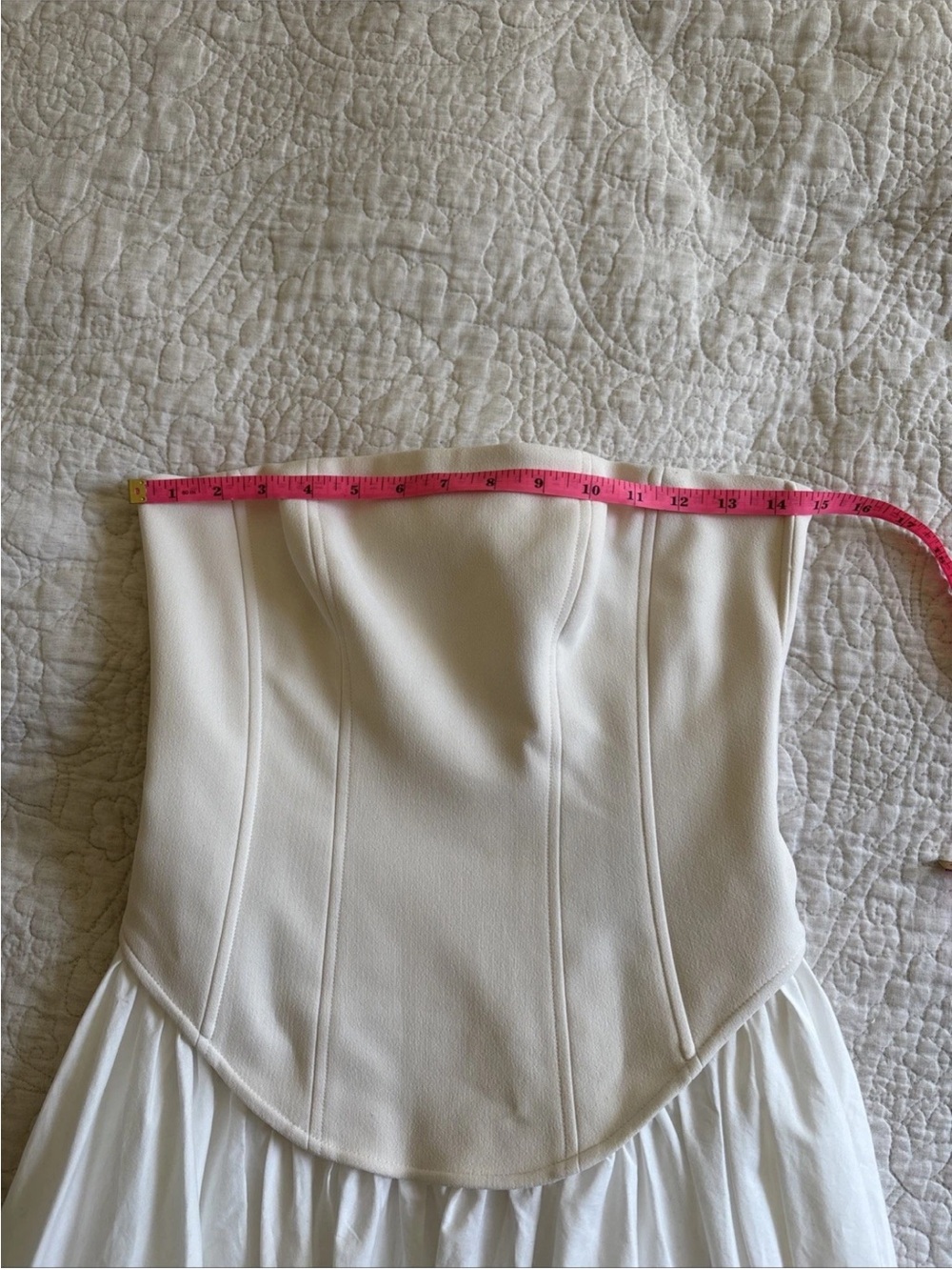 NWT Toccin Melody Corset Midi Dress Bridal Party Cotton Blend Size 4 - Picture 7 of 11